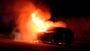 Brand i flere biler i Greve