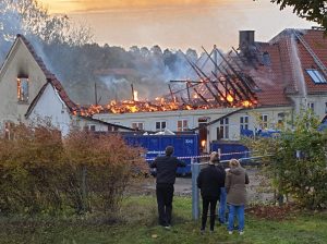 Brand på den gamle skole i Allerslev