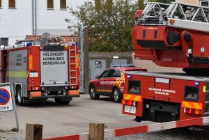 Brandvæsnet rykkede ud til Helsingør Bycenter