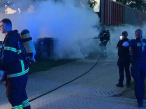 Brand i affaldscontainer