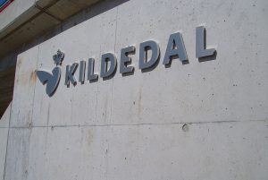 Person på kørt af toget ved Kildedal Station