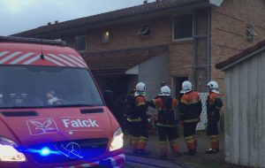 En person på hospitalet efter brand