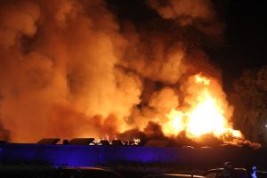 Voldsom brand på Holbæk Sygehus