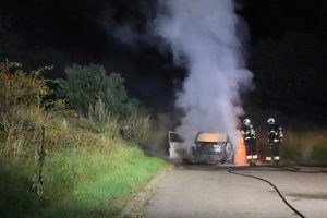 Brand i bil