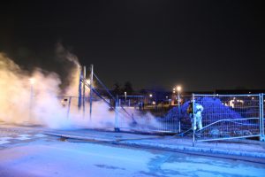 Brand på byggeplads