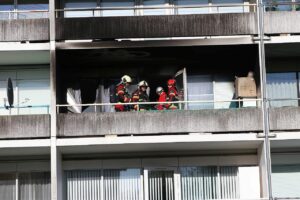 Brand startede på altan
