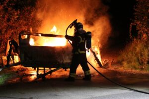 Brand i campingvogn