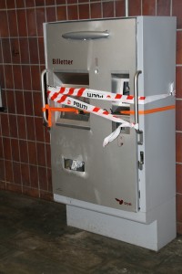 Billetautomat sprængt på Holbæk Station