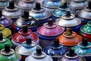 Overraskede graffitimalere